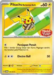 Pikachu Berkemeja Batik (Pikachu wearing a Batik shirt) 101/SV-P 卡牌
