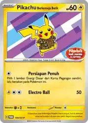 Pikachu Berkemeja Batik (Pikachu wearing a Batik shirt) 154/SV-P 卡牌
