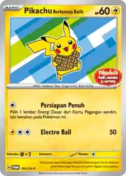 Pikachu Berkemeja Batik (Pikachu wearing a Batik shirt) 155/SV-P 卡牌