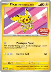 Pikachu Berkemeja Batik (Pikachu wearing a Batik shirt) 190/SV-P 卡牌