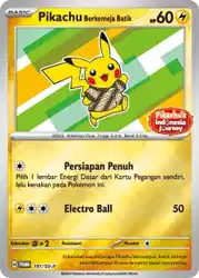 Pikachu Berkemeja Batik (Pikachu wearing a Batik shirt) 191/SV-P 卡牌